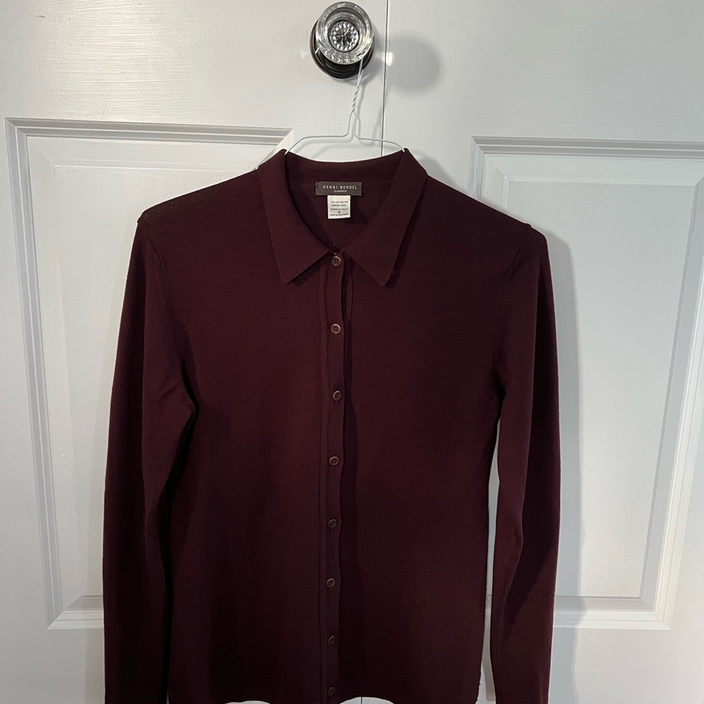 Henri Bendel Burgundy Sweater